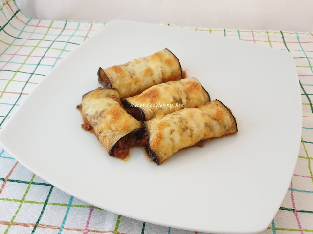 Canelones de berenjena rellenos de carne