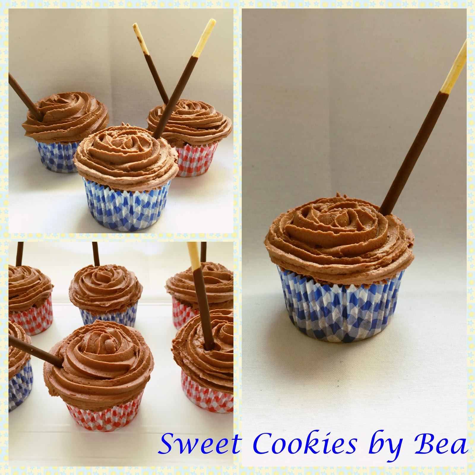 cupcakes de mikado y tarta redvelvet