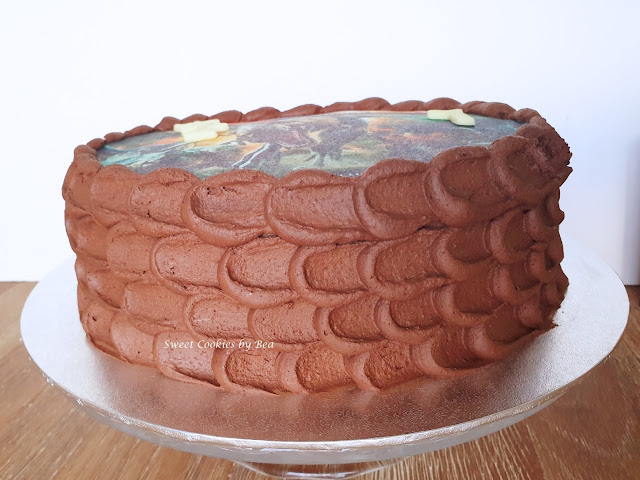Tarta chocolateada Jurasic World