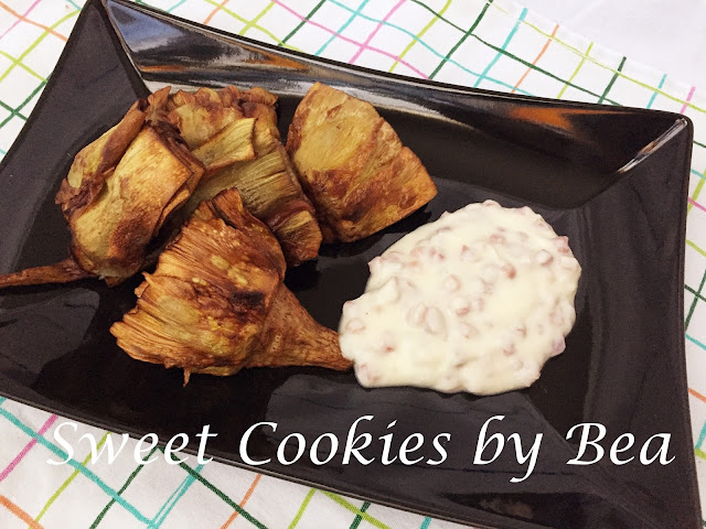 Alcachofas crujientes con crema de Idiazabal