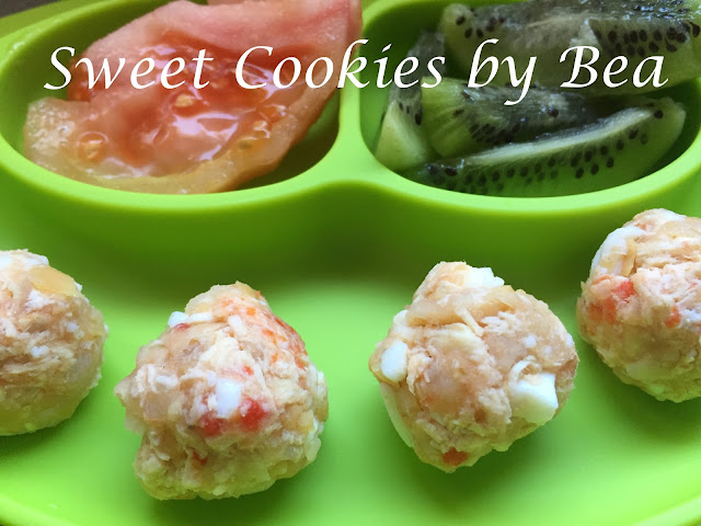 Albóndigas de garbanzos y pollo para bebés #blw