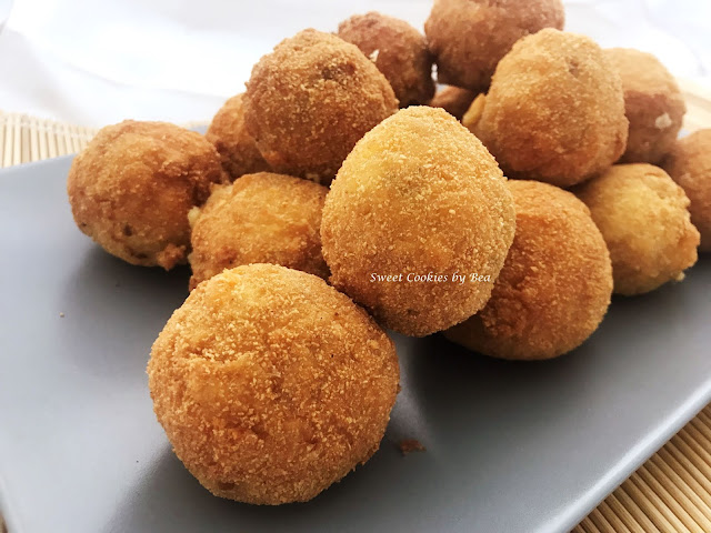 Arancini, bolitas de arroz integral con brócoli y pavo