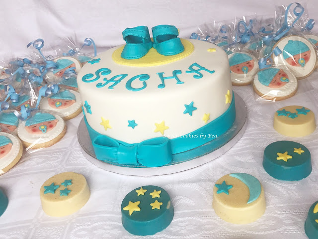 Baby Shower con tarta y galletas sin huevo