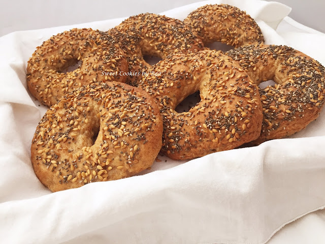 Bagels integrales de espelta