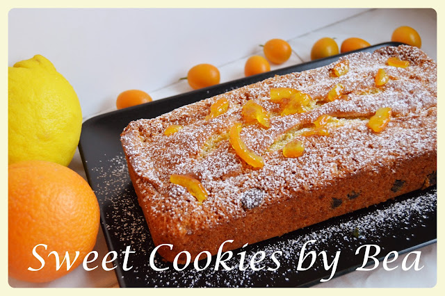 Cake de cítricos con chips de chocolate