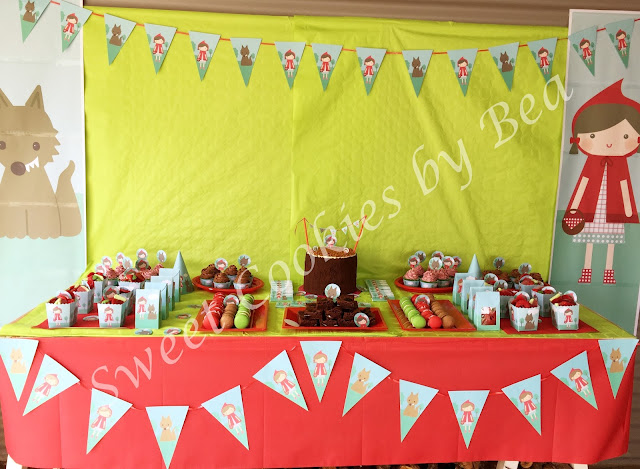 Mesa dulce Caperucita Roja