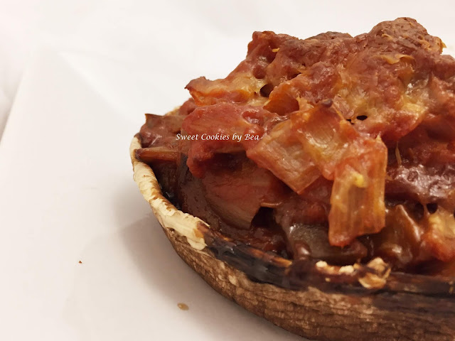 Portobello al horno con verduritas
