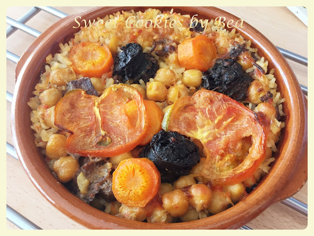 Garbanzos con arroz al horno