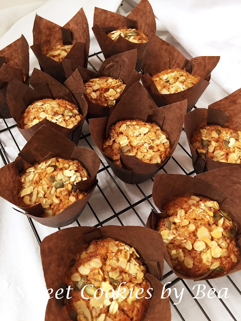 Muffins integrales con frutos secos