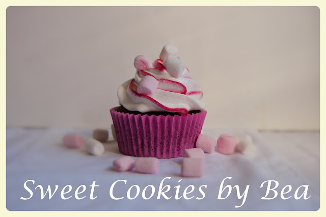 Cupcakes de chocolate y nubes