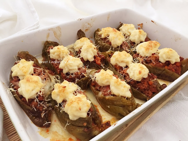 Pimientos rellenos de carne