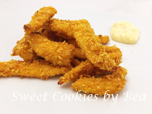 Tiras de pollo con Doritos