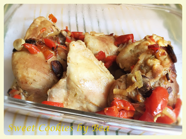 Pollo asado con limón