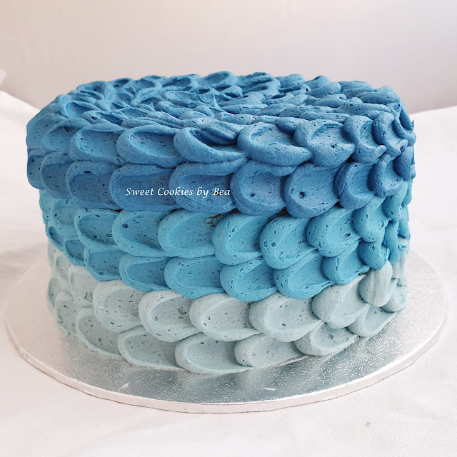 Tarta escamas degradado para una «smash cake»