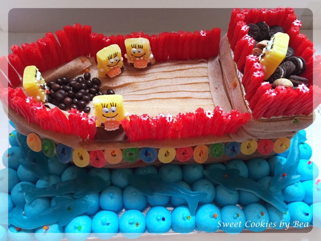 Tarta de chuches Barco pirata