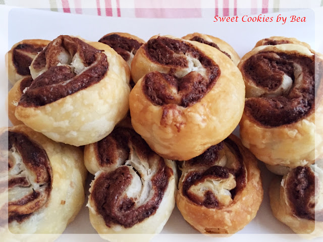 Rollos y palmeras de nocilla